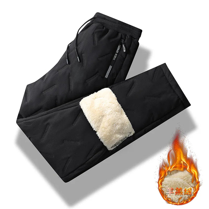 Winter Warm Lambswool Thicken Men Sweatpants Windproof Warm-Keeping Pants Homme Cheap Clothing Joggers Fleece-Lined Trousers