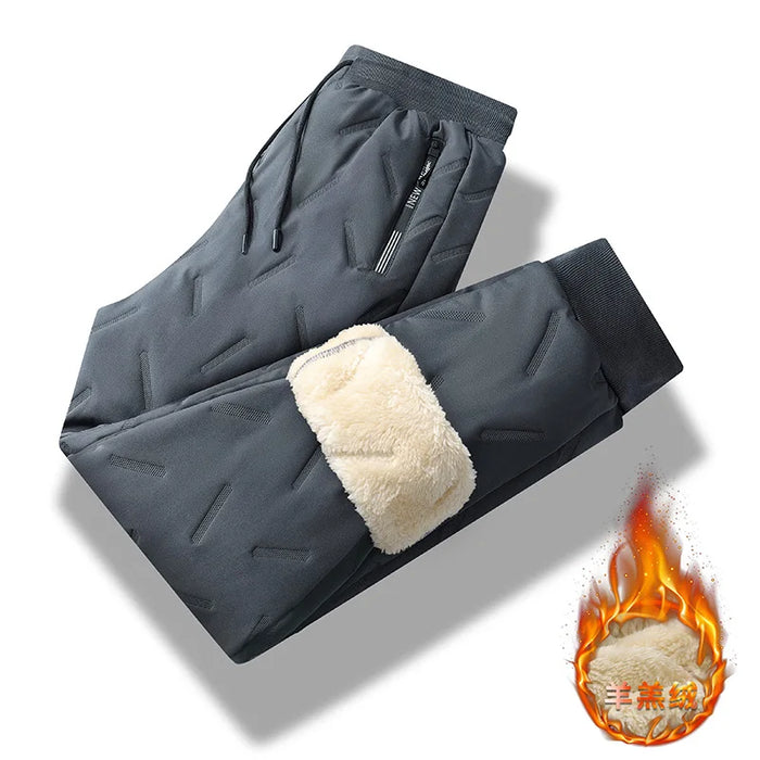 Winter Warm Lambswool Thicken Men Sweatpants Windproof Warm-Keeping Pants Homme Cheap Clothing Joggers Fleece-Lined Trousers