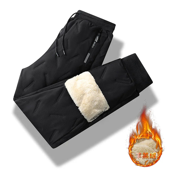 Winter Warm Lambswool Thicken Men Sweatpants Windproof Warm-Keeping Pants Homme Cheap Clothing Joggers Fleece-Lined Trousers
