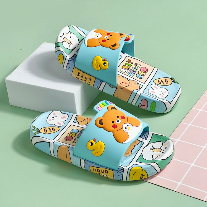 Children‘s Summer Home Indoor Slippers Soft Soled Sandals For Boys And Girls Cute Cartoon Open-toed Sandals For Kids