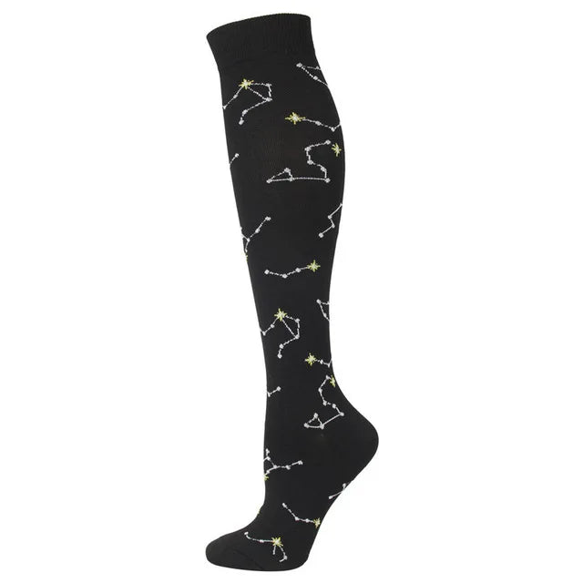 50 Styles Compression Socks Sports Happy Compression Socks Best for Anti Fatigue Pain Relief Knee High Men Women Socks