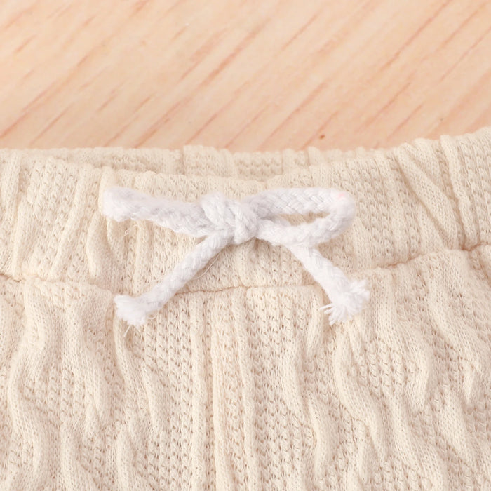 Citgeett Autumn Solid Infant Baby Girl Romper Tops Pants Suit Long Sleeve Button Sweater Knitting Casual Trousers Clothes
