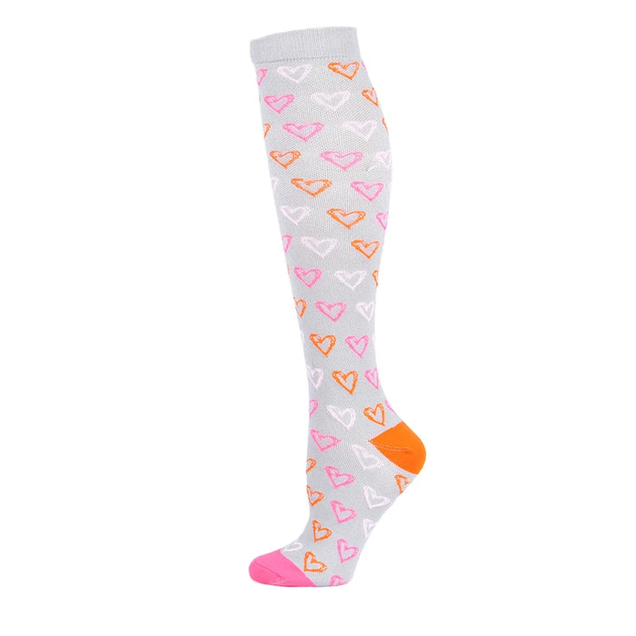 50 Styles Compression Socks Sports Happy Compression Socks Best for Anti Fatigue Pain Relief Knee High Men Women Socks