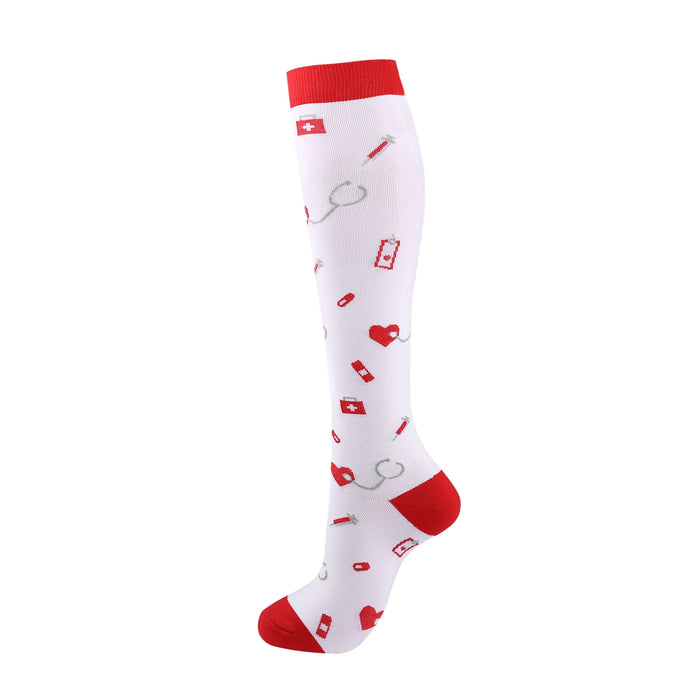 50 Styles Compression Socks Sports Happy Compression Socks Best for Anti Fatigue Pain Relief Knee High Men Women Socks