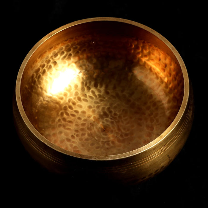 Silent Mind  Tibetan Singing Bowl Set  Antique Design  With Dual Surface Mallet and Yoga physiotherapy uses this pure bowl voice