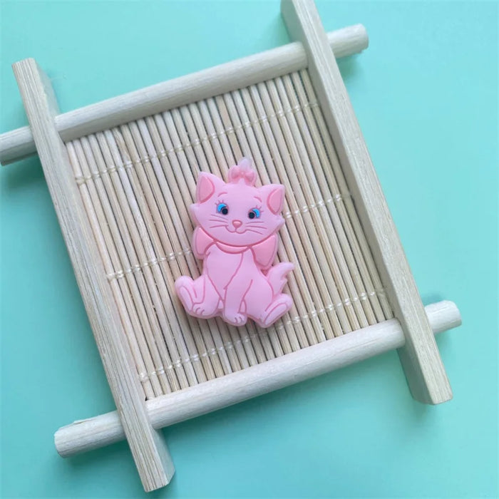10pcs Silicone lion Beads Cartoon Teether DIY Baby Pacifier Teething Making Necklace Sensory Toy Food Grade Beads