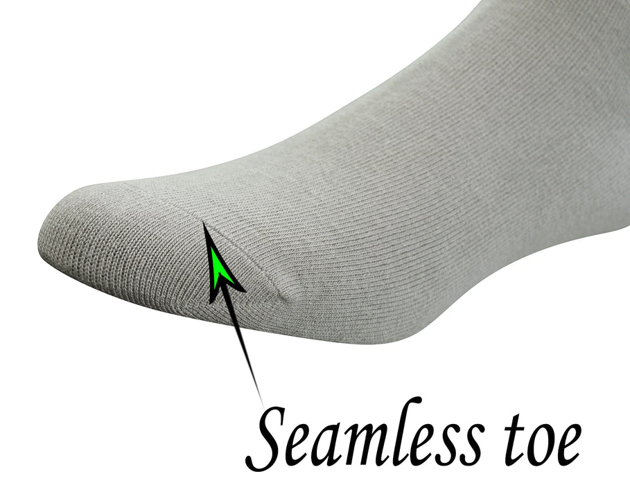 Men's Bamboo Diabetic Ankle Socks with Seamless Toe and Non-Binding Top,6 Pairs L Size(10-13)