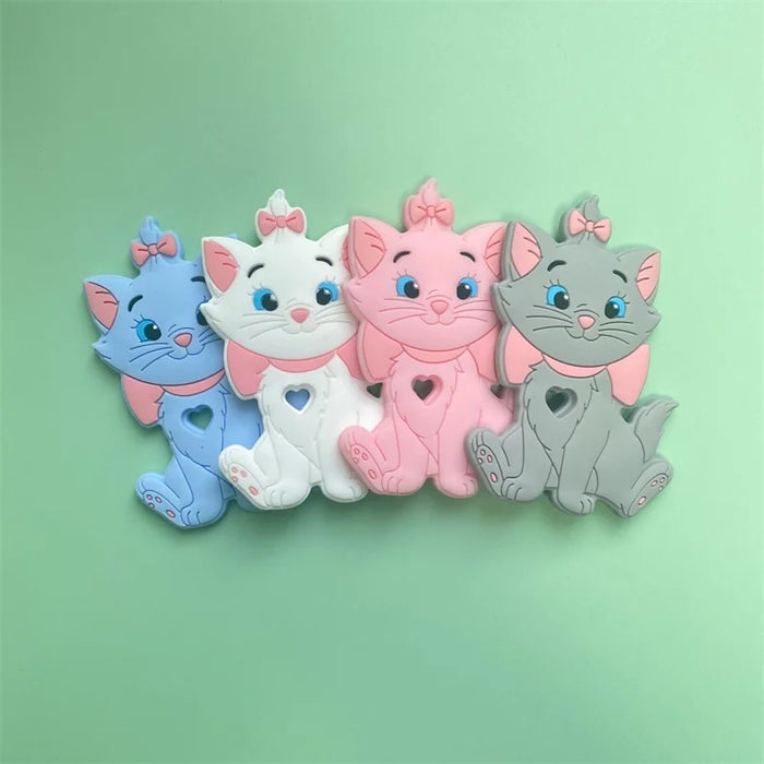 5/10pcs BPA Free Food Grade Silicone Teethers Cat mary Shape Pacifier Clips DIY Accessories Baby Teething Tiny Rod
