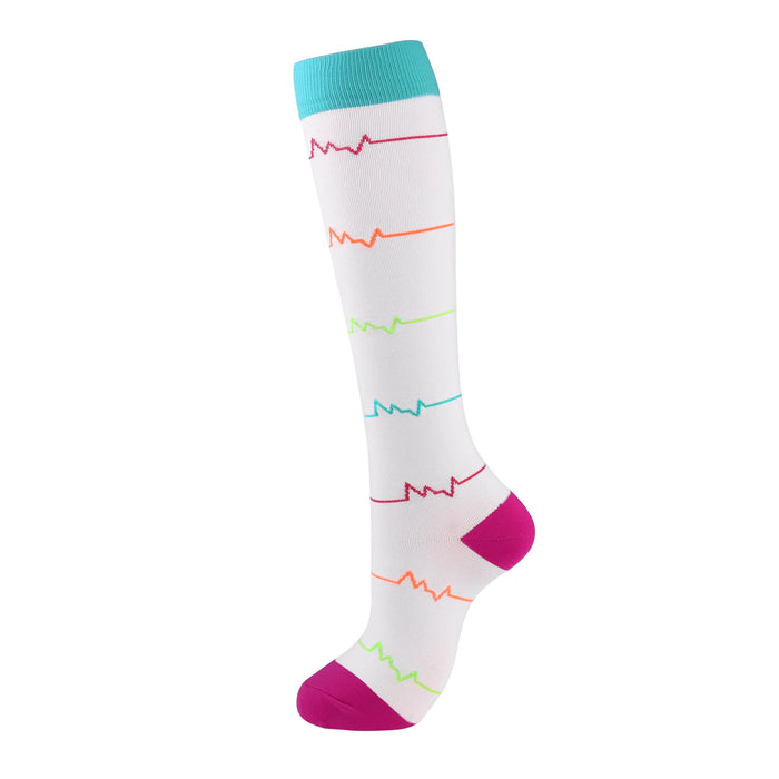 50 Styles Compression Socks Sports Happy Compression Socks Best for Anti Fatigue Pain Relief Knee High Men Women Socks