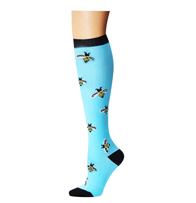 50 Styles Compression Socks Sports Happy Compression Socks Best for Anti Fatigue Pain Relief Knee High Men Women Socks