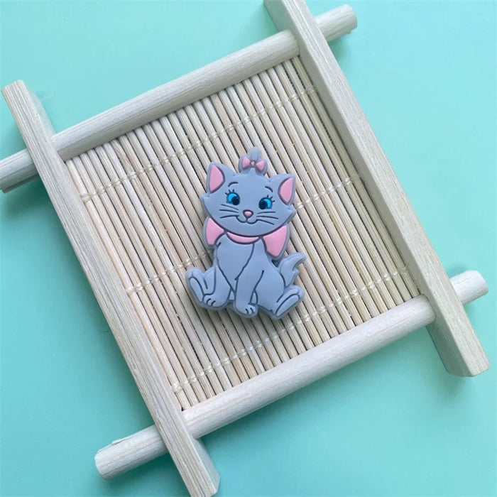10pcs Silicone lion Beads Cartoon Teether DIY Baby Pacifier Teething Making Necklace Sensory Toy Food Grade Beads