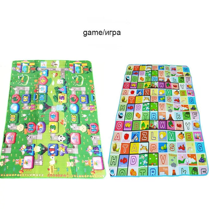 Baby Play Mat 180*120*0.5cm Double Side Dinosaur+Animal Car Children Floor Carpet Kids Crawling Rugs Baby Game Pad Gym Cushion