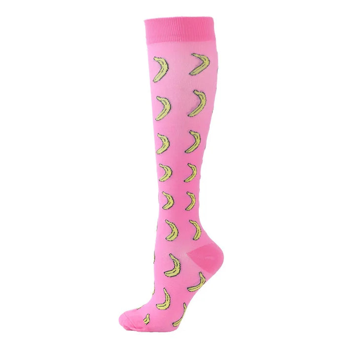 50 Styles Compression Socks Sports Happy Compression Socks Best for Anti Fatigue Pain Relief Knee High Men Women Socks