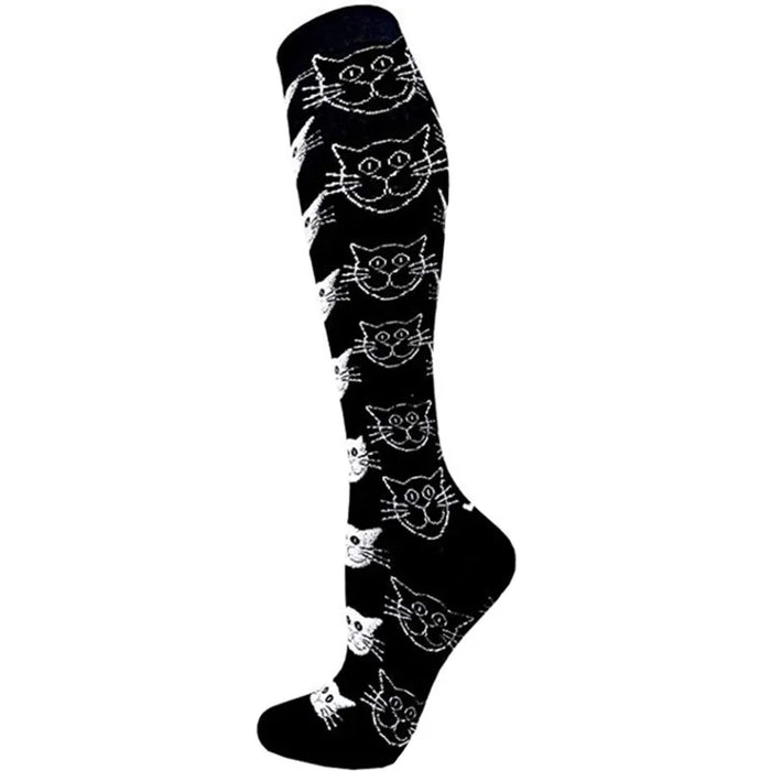50 Styles Compression Socks Sports Happy Compression Socks Best for Anti Fatigue Pain Relief Knee High Men Women Socks