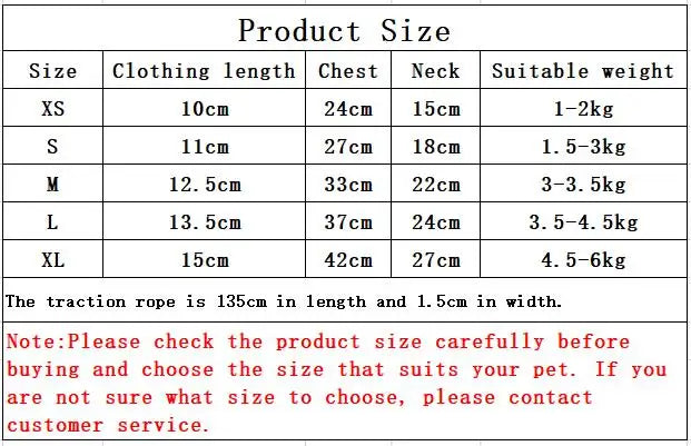 Adjustable Dog Collar Harness Leash Creative Navy Suit Style Chest Strap Secure Traction Rope for Small Medium Dogs Cats