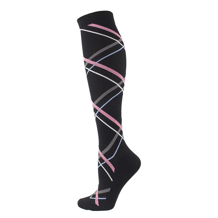 50 Styles Compression Socks Sports Happy Compression Socks Best for Anti Fatigue Pain Relief Knee High Men Women Socks