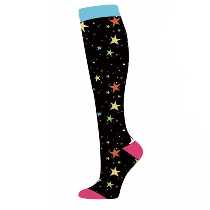 50 Styles Compression Socks Sports Happy Compression Socks Best for Anti Fatigue Pain Relief Knee High Men Women Socks