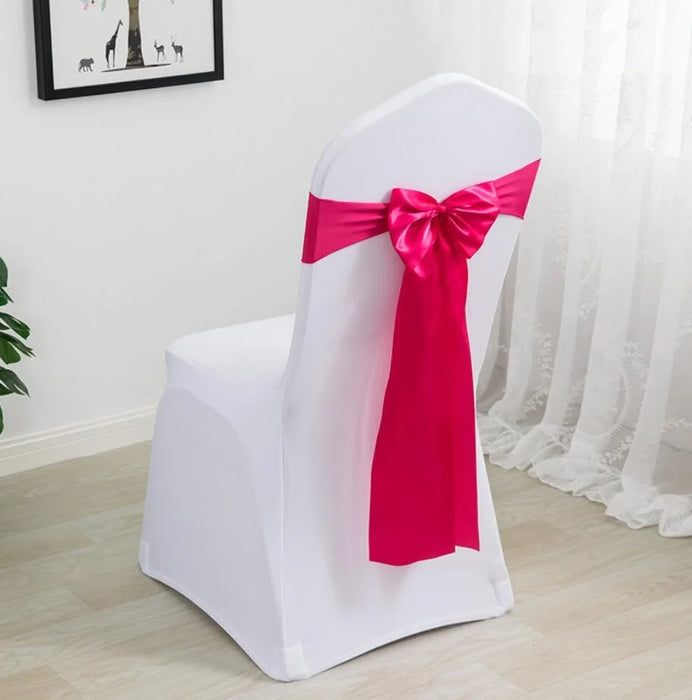 Spandex Chair Sash Wedding Ready Made Bow Tie For Lycra Birthday Party Hotel Dinner Decoration Nice Design