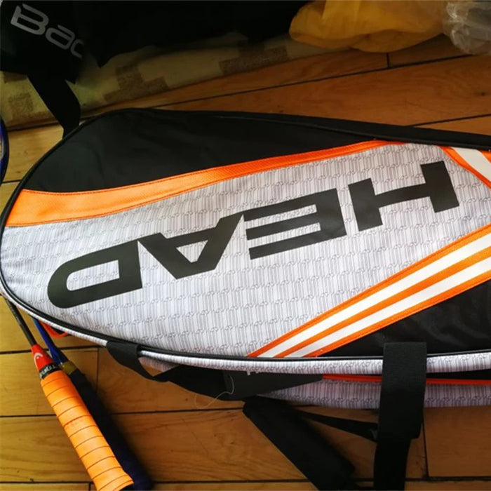 HEAD Tennis Rackets Bag Large Capacity 6-9 Pieces Tennis Backpack Badminton Gymbag Squash Racquet Bag With Separated Shoes Bag