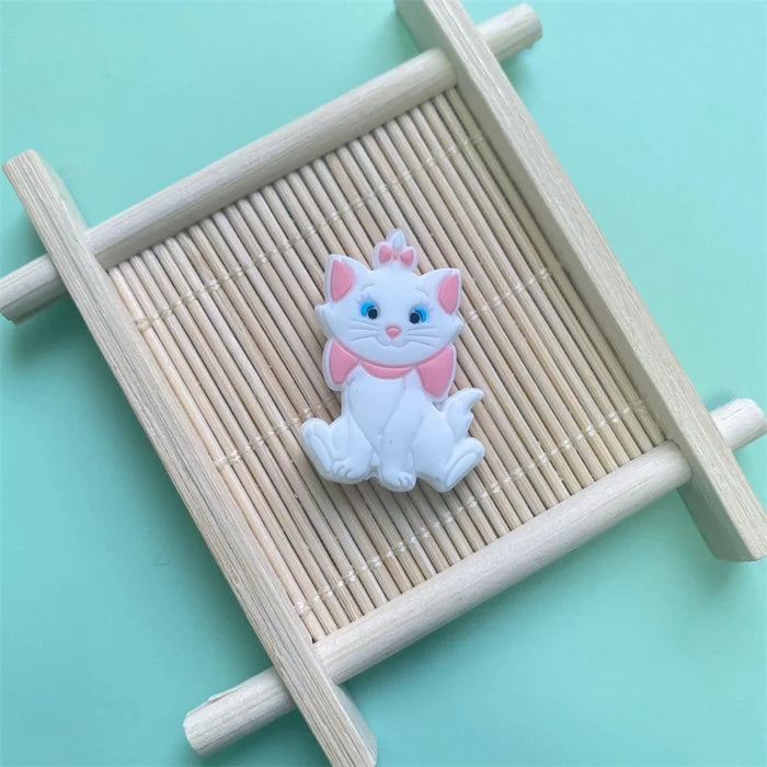 10pcs Silicone lion Beads Cartoon Teether DIY Baby Pacifier Teething Making Necklace Sensory Toy Food Grade Beads