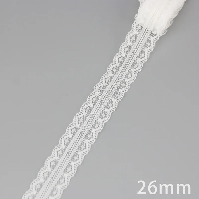 (5 yards/roll) white Lace ribbon fabric Webbing Decoration Lovely gift packing polyester Material