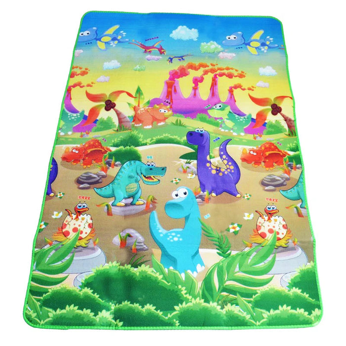 Baby Play Mat 180*120*0.5cm Double Side Dinosaur+Animal Car Children Floor Carpet Kids Crawling Rugs Baby Game Pad Gym Cushion