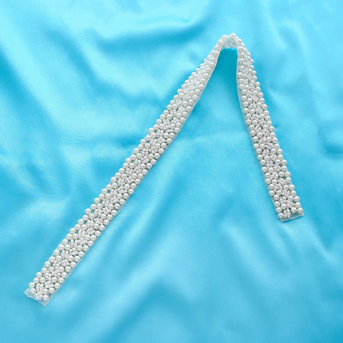 SESTHFAR Pearls Wedding Belts handmade Bridal Belts Fashionable Pearl Beaded Bridal Sashes Wedding Accessories