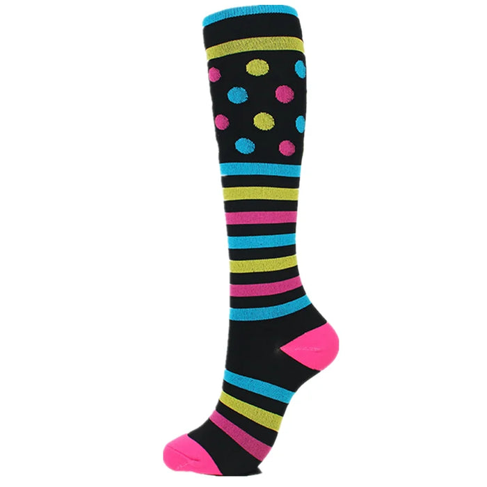 50 Styles Compression Socks Sports Happy Compression Socks Best for Anti Fatigue Pain Relief Knee High Men Women Socks