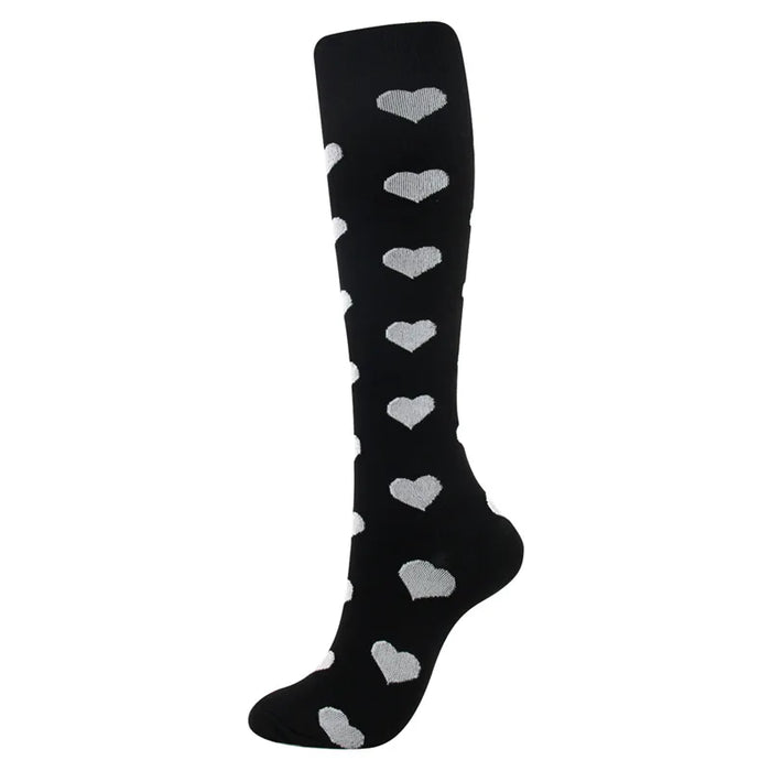 50 Styles Compression Socks Sports Happy Compression Socks Best for Anti Fatigue Pain Relief Knee High Men Women Socks
