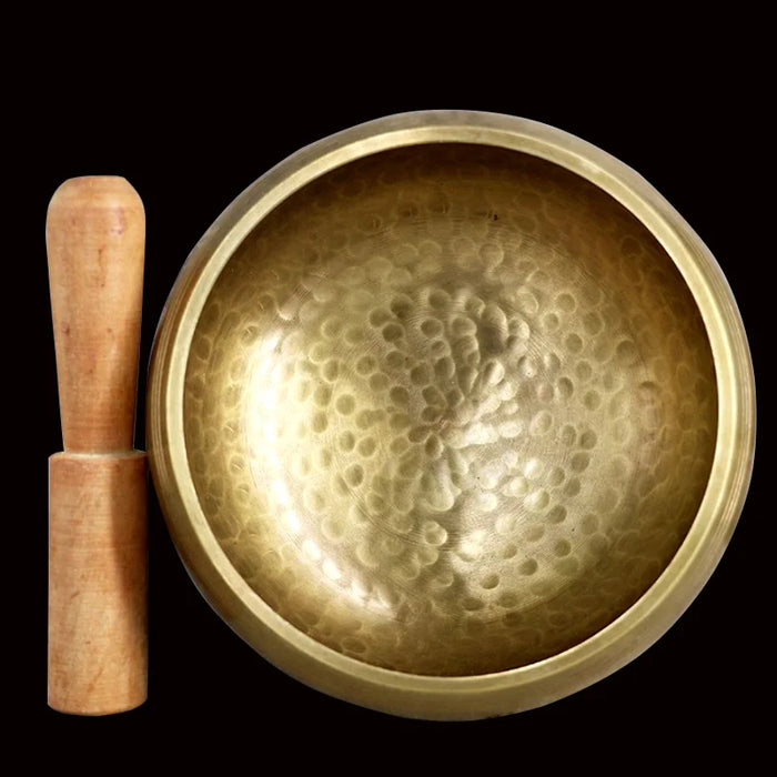 Silent Mind  Tibetan Singing Bowl Set  Antique Design  With Dual Surface Mallet and Yoga physiotherapy uses this pure bowl voice