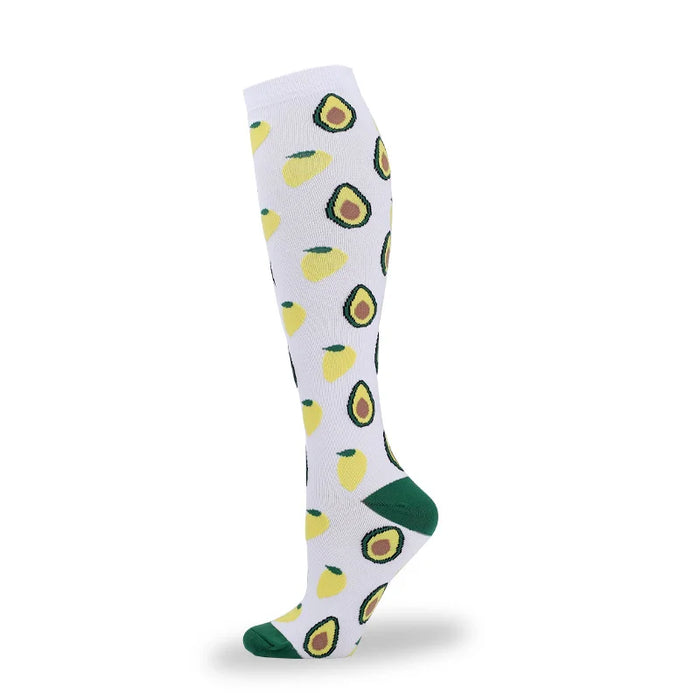 50 Styles Compression Socks Sports Happy Compression Socks Best for Anti Fatigue Pain Relief Knee High Men Women Socks