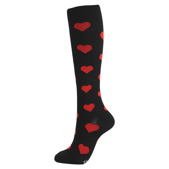 50 Styles Compression Socks Sports Happy Compression Socks Best for Anti Fatigue Pain Relief Knee High Men Women Socks