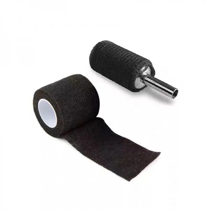 6/12/24 Black Tattoo Grip Bandage Cover Wraps Tapes Nonwoven Waterproof Self Adhesive Finger Wrist Protection Tattoo Accessories