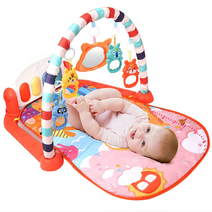 Baby Gyms Play Mats Musical Activity Center Kick Piano Tummy Time Padded Early Education Toys for Newborn Toddler Infants Gifts