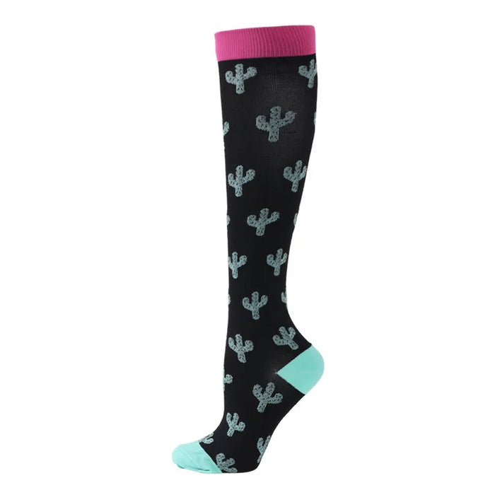 50 Styles Compression Socks Sports Happy Compression Socks Best for Anti Fatigue Pain Relief Knee High Men Women Socks