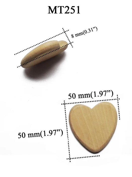 Natuurlijke kleur Big Love Heart Houten Ornamenten, Home Decor Crafts, DIY-modellen, String Buttons, Gift, 10pcs, 30pcs, 50pcs