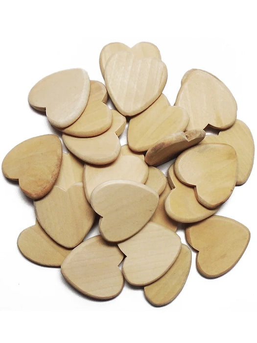 Natuurlijke kleur Big Love Heart Houten Ornamenten, Home Decor Crafts, DIY-modellen, String Buttons, Gift, 10pcs, 30pcs, 50pcs