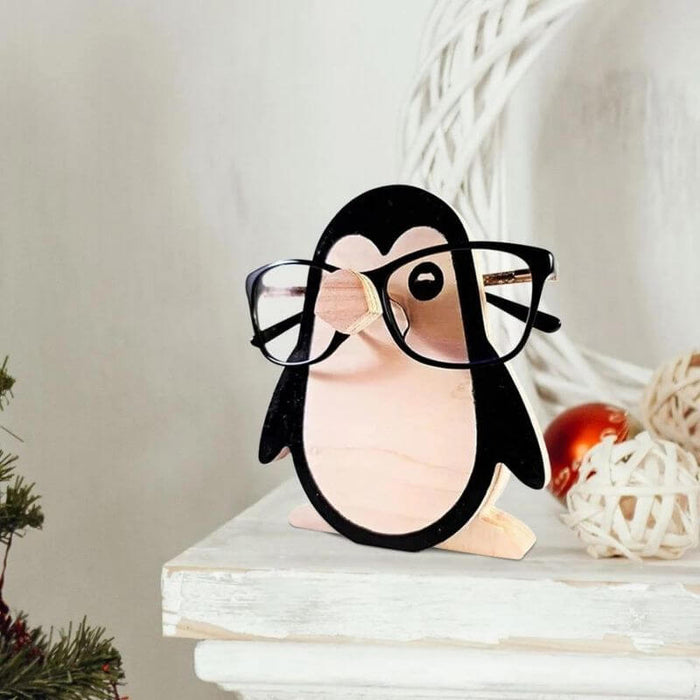 Handmade  Glasses Stand Penguin