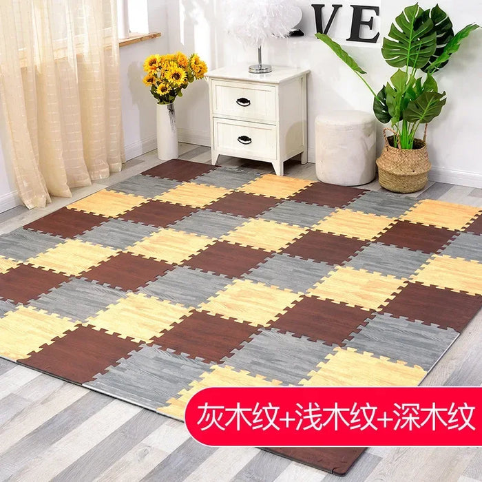 Soft Floor Baby EVA Foam Play Gym Puzzle Mats Wooden Interlocking Exercise Tiles Crawling Carpet And Rug for Kids Game Activity