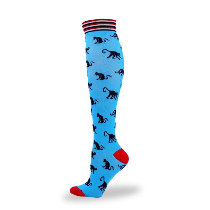 Compression Socks Men's Varicose Veins Diabetes Women's Long Tube Sports Socks Running Riding Medical Nurse Blood Circulation