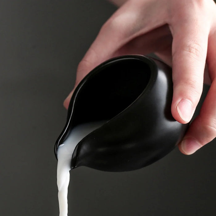 Ceramic Milk Jug Milk Pitcher Cup Creamer Syrup Frothing Dispenser Afternoon Tea Cafe Barista Coffee Maker Tools Coffeeware
