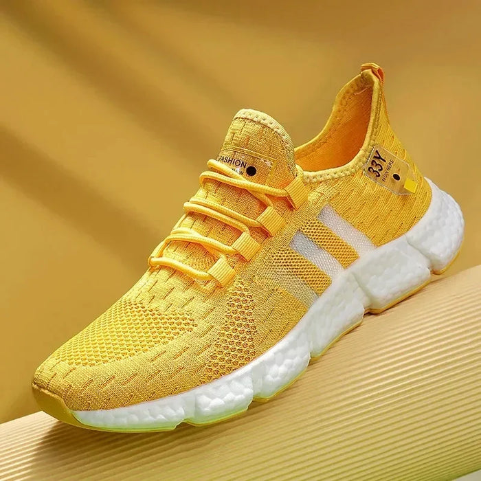 High Quality Men Shoes Popcorn Sole Fly Weave Sneakers Breathable Running Tennis Shoes Comfortable Casual Walking ShoeS Women