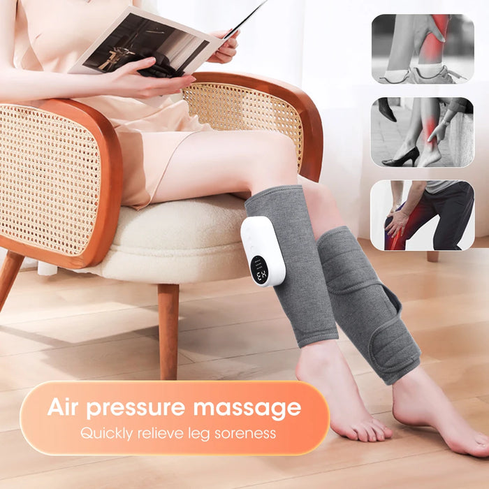 360° Air Pressure Calf Massager Presotherapy Machine 3 Mode Foot Leg Muscle Relaxation Promote Blood Circulation