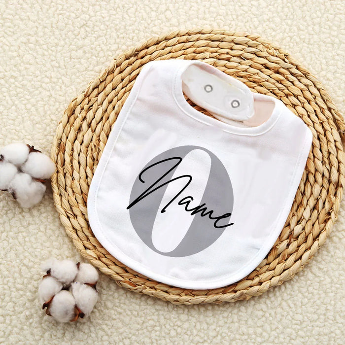 Personalised Baby Bib Bibs Custom Initial with Name Boys Cotton Infant Saliva Towel Letter Print Bib Baptism Baby Shower Gifts