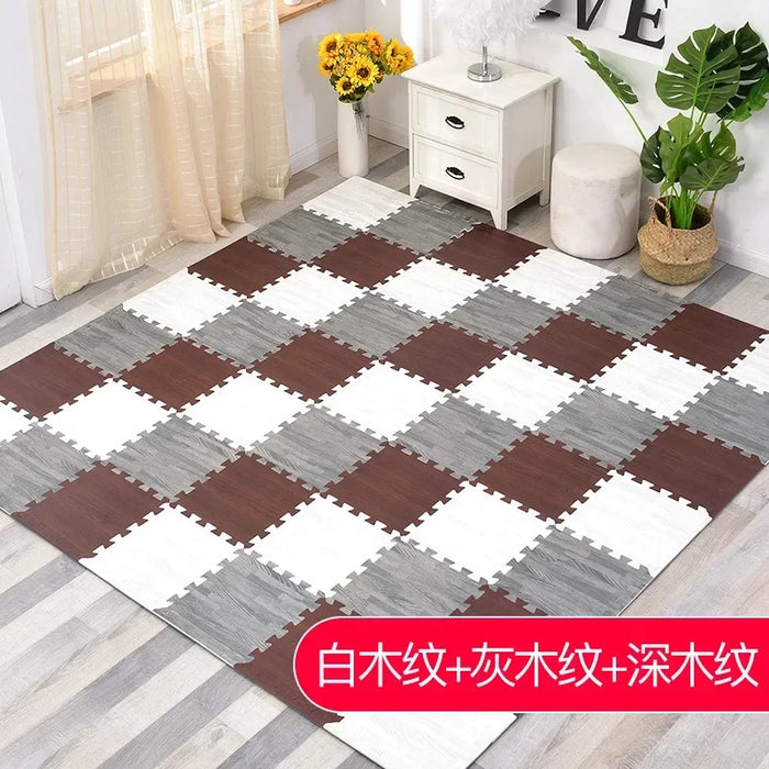 Soft Floor Baby EVA Foam Play Gym Puzzle Mats Wooden Interlocking Exercise Tiles Crawling Carpet And Rug for Kids Game Activity