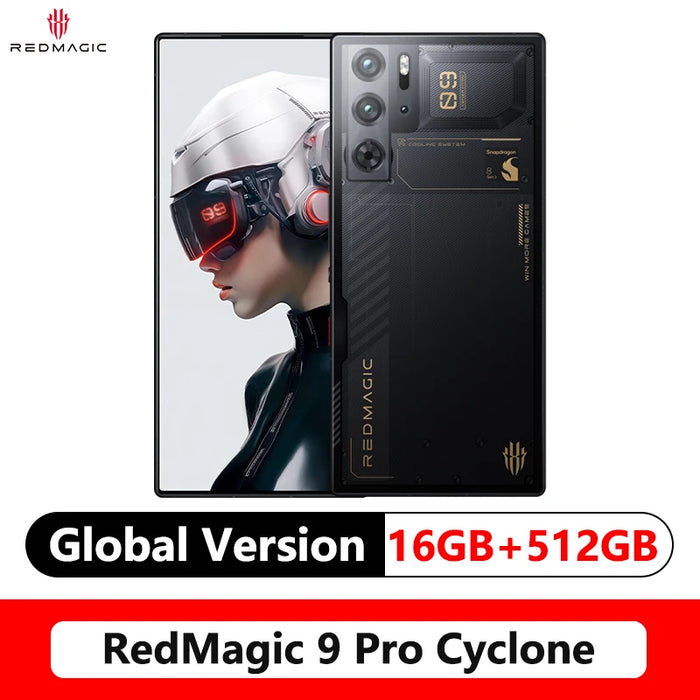 RedMagic 9 Pro Global Version 5G Phone 6.8" Q9+ Full Flat FHD+ Gaming Phone Snapdragon 8 Gen 3 6500mAh 80W Charge 50MP NFC