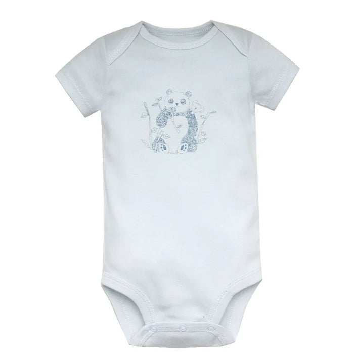 New Cartoon Baby Boys Girls Bodysuit 3-5PCS Short Sleeve 100% Cotton Baby Clothes 0-24Months Newborn Body Bebe Jumpsuit Clothing