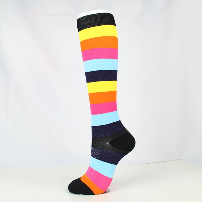 Compression Socks Men's Varicose Veins Diabetes Women's Long Tube Sports Socks Running Riding Medical Nurse Blood Circulation