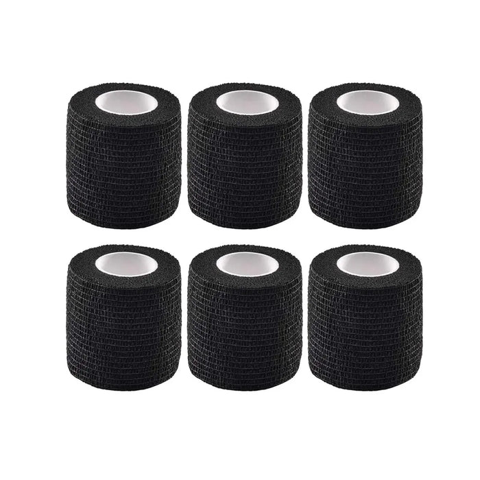 6/12/24 Black Tattoo Grip Bandage Cover Wraps Tapes Nonwoven Waterproof Self Adhesive Finger Wrist Protection Tattoo Accessories