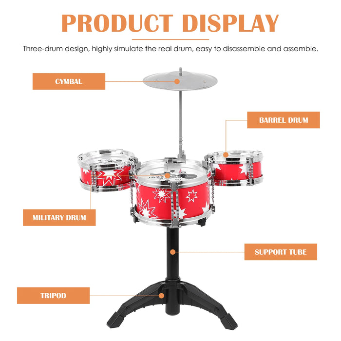 Children's Drum Kit Toddler Preschool Toy Musical Instrument Baby Gift Infant Developmental Toys Educational Kids Plastic